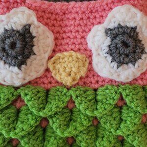 Knitted Owl kids purse